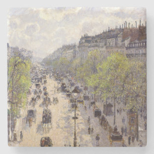 Dessous-de-verre En Pierre Pissarro - Boulevard Montmartre, Printemps