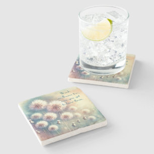 Dessous-de-verre En Pierre Pissenlit boule de souffle & Citation	