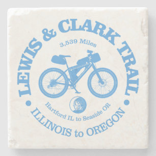 Dessous-de-verre En Pierre Piste Lewis & Clark (cyclisme)