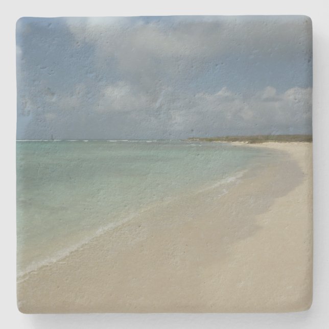 Dessous-de-verre En Pierre Plage d'Aruba II Magnifique paysage naturel (Devant)