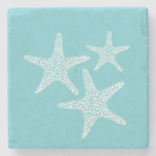 Dessous-de-verre En Pierre Plage de Starfish Design nautique d'été