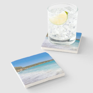 Dessous-de-verre En Pierre Plage exotique Île tropicale Paradis