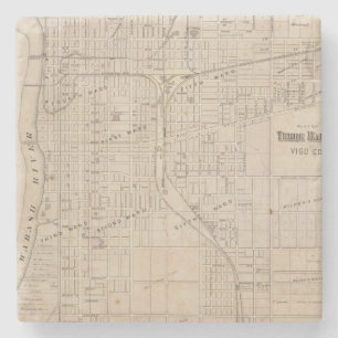 Dessous-de-verre En Pierre Plan de Terre Haute, Vigo Co