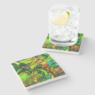 Dessous-de-verre En Pierre Plantes tropicales