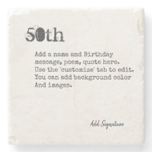Poème Personnalisé 50ème Anniversaire, Citation, D