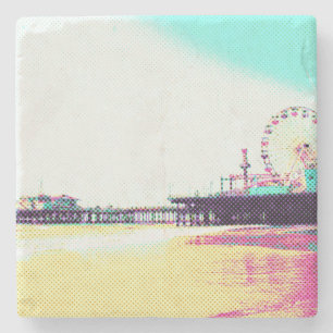 Dessous-de-verre En Pierre Points Prismatiques Père Noël Monica Pier