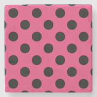 Pois noirs sur fuchsia