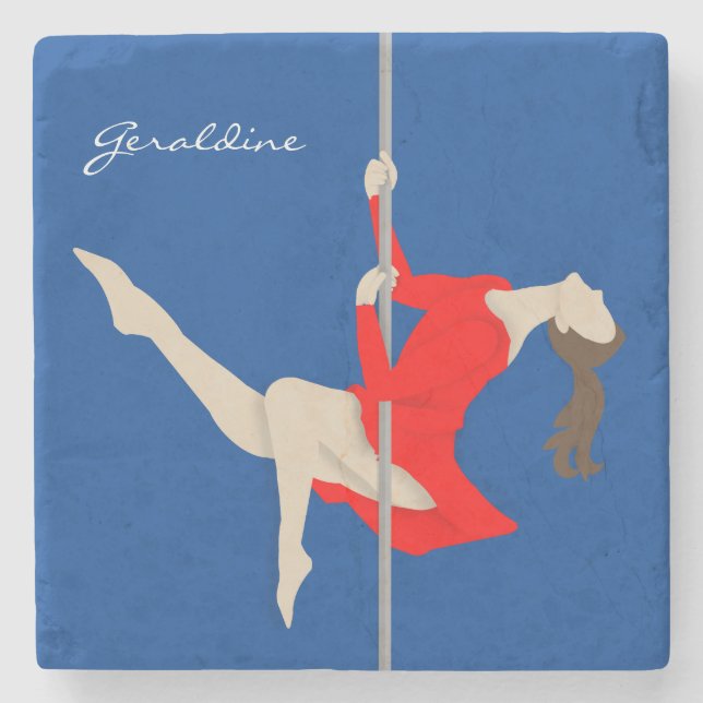 Dessous-de-verre En Pierre Pole Fitness (Devant)