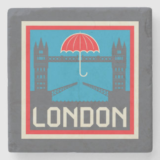 Dessous-de-verre En Pierre Pont de Londres avec parapluie