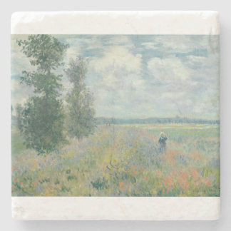 Dessous-de-verre En Pierre Poppy Fields near Argenteuil by Claude Monet
