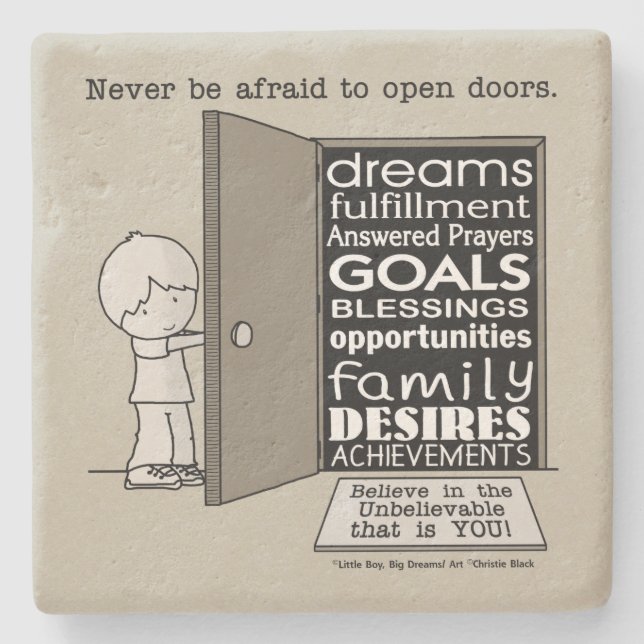 Dessous-de-verre En Pierre Portes ouvertes (Devant)