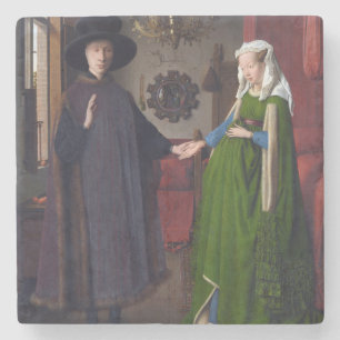 Dessous-de-verre En Pierre Portrait 1434 de JANV. VAN EYCK- Arnolfini