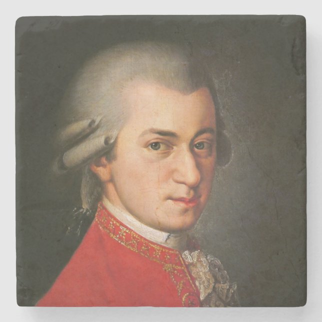 Dessous-de-verre En Pierre Portrait de Wolfgang Amadeus Mozart (Devant)
