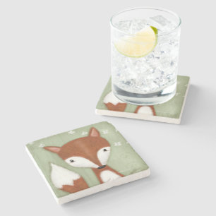 Dessous-de-verre En Pierre Portrait Fox