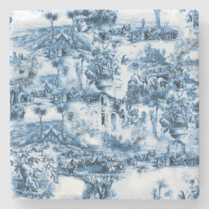 Dessous-de-verre En Pierre Portugais bleu tuiles romantique scène motif