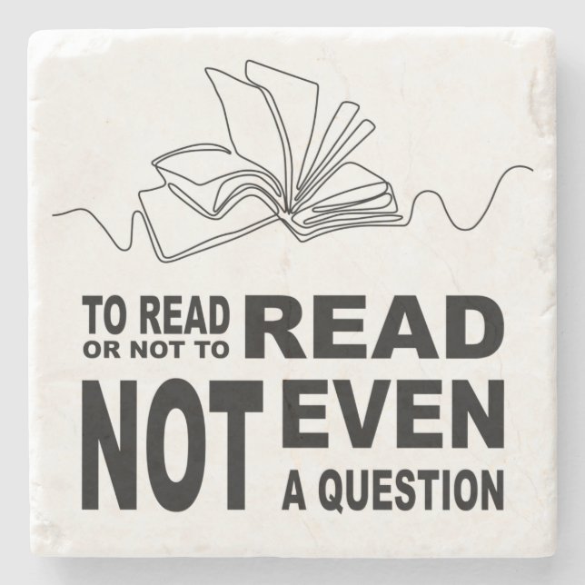 Dessous-de-verre En Pierre Pour lire ou non (Devant)