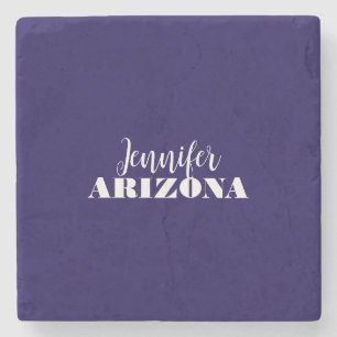 Dessous-de-verre En Pierre Professionnel élégant moderne minimaliste bleu fon