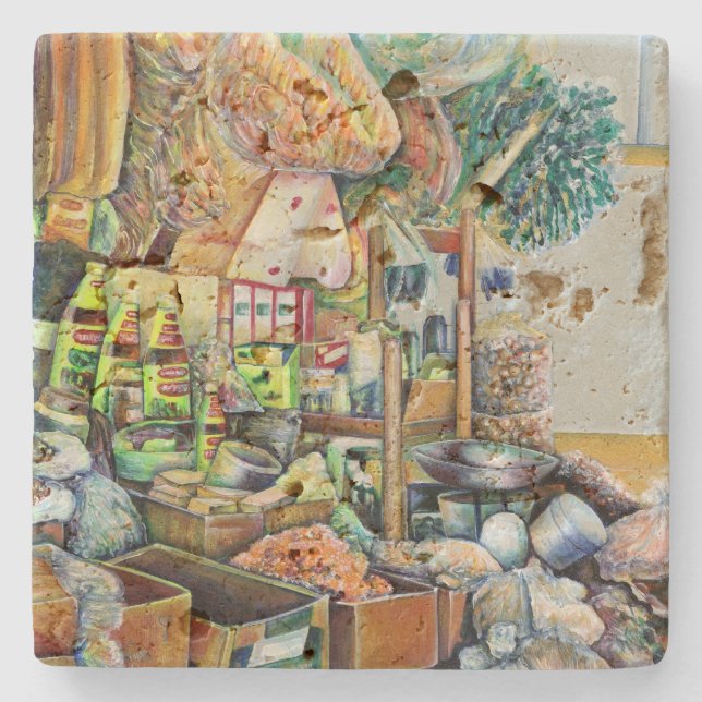 Dessous-de-verre En Pierre Promesses de charme du centre Tekka, Singapour (Devant)