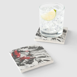 Dessous-de-verre En Pierre Propriétaire De La Montagne - Motocross Dirt-Bike 