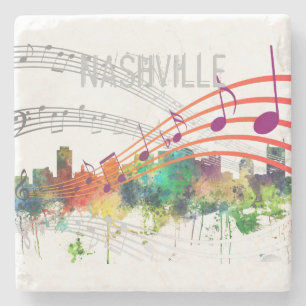 DESSOUS-DE-VERRE EN PIERRE PS D'HORIZON DE NASHVILLE, TENNESSEE -