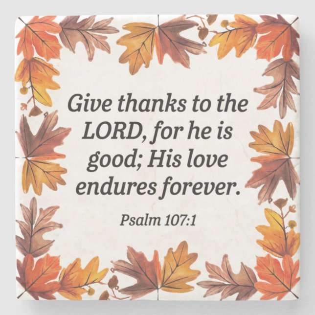 Dessous-de-verre En Pierre Psaume 107:1 (Devant)