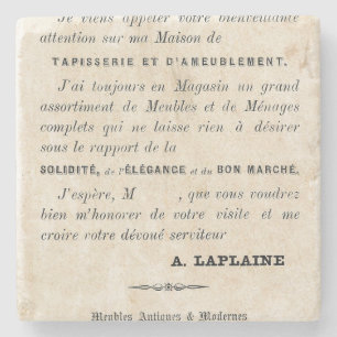 Dessous-de-verre En Pierre Publicité Vintage sur le mobilier français