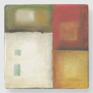 Dessous-de-verre En Pierre Quatre rectangles colorés par Chariklia Zarris