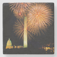 Quatrième de juillet, affichage de feu d'artifice,
