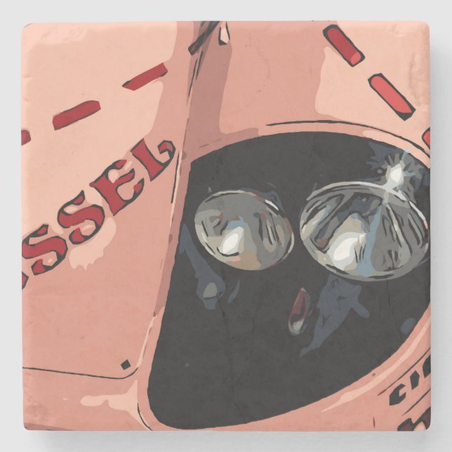 DESSOUS-DE-VERRE EN PIERRE RACER D'ENDURANCE - ROSE (Devant)