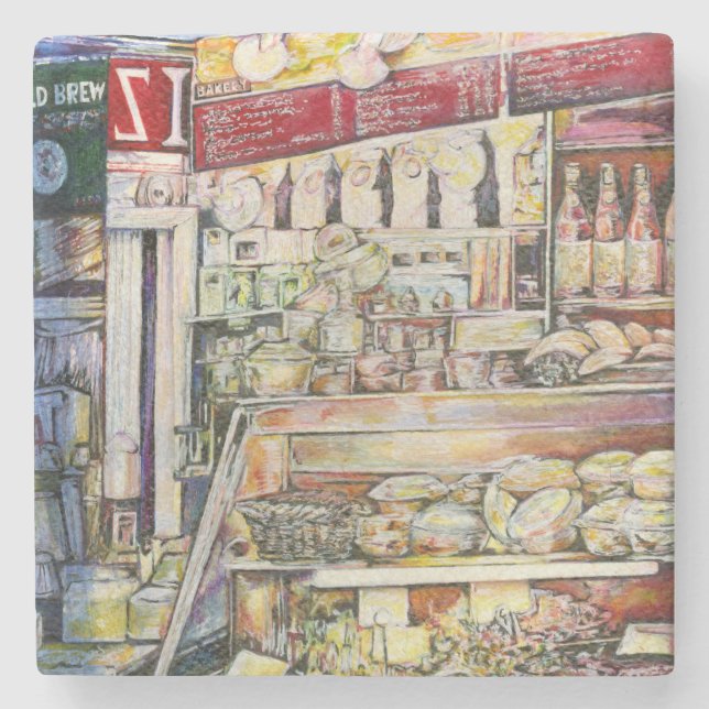 Dessous-de-verre En Pierre Rafraîchir dans un déli chaud (Devant)