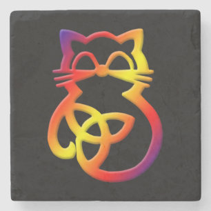 Dessous-de-verre En Pierre Rainbow Trinity Knot Celtic Dessous de verre de ch