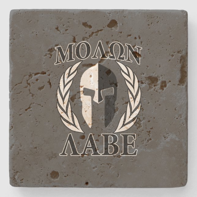 Dessous-de-verre En Pierre Raisin de Molon Labe Spartan (Devant)