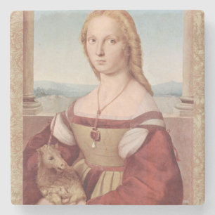 Dessous-de-verre En Pierre Raphael Dame et la Licorne Classique beaux-arts