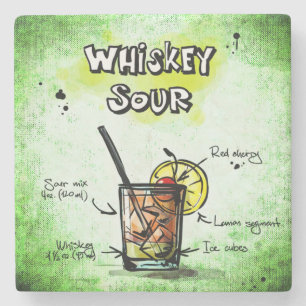 Dessous-de-verre En Pierre Recette Whiskey Sour Drink