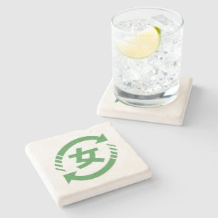 Dessous-de-verre En Pierre Recycler les filles japonaises   SYMBOLE Kanji Nih