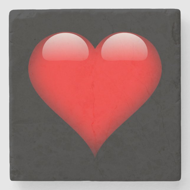 Dessous-de-verre En Pierre Red Heart Mariage d'amour tendance (Devant)