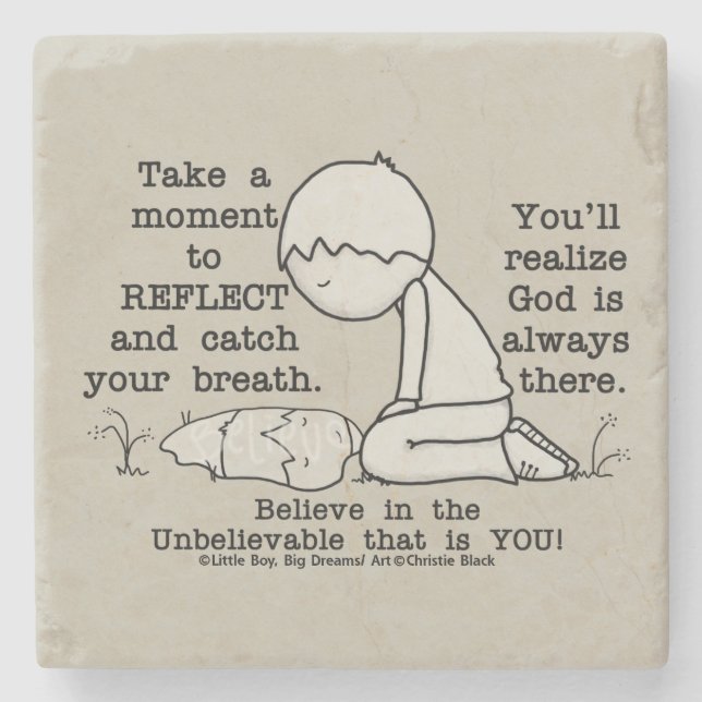 Dessous-de-verre En Pierre Réflect (Devant)