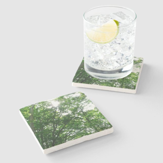 Dessous-de-verre En Pierre Regard sur les arbres d'été (Côté)