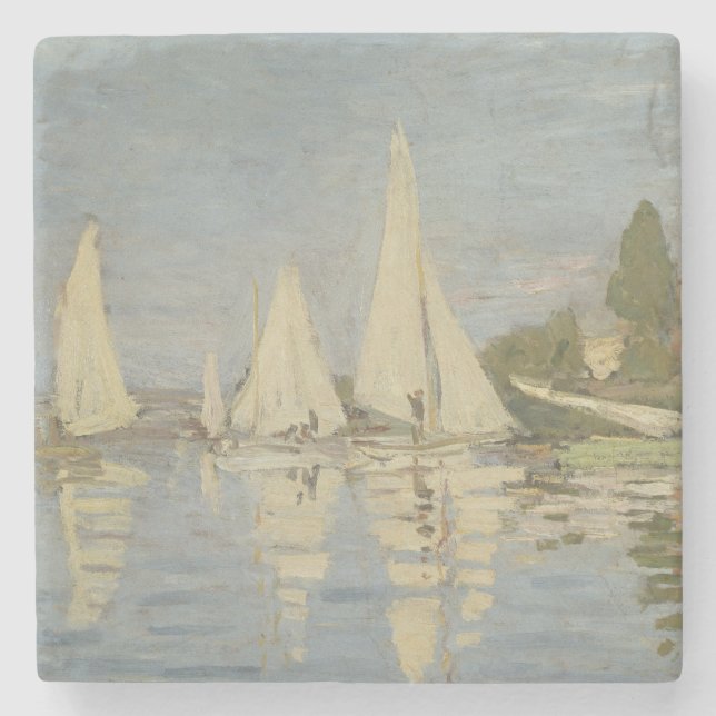 Dessous-de-verre En Pierre Regattas at Argenteuil, OIl Painting, Claude Monet (Devant)