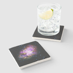 Dessous-de-verre En Pierre Rémanent de supernova de la nébuleuse du Crabe, co