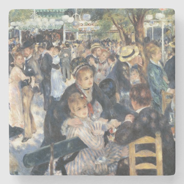 Dessous-de-verre En Pierre Renoir Moulin Danse Galette Party (Devant)