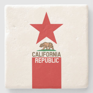 Dessous-de-verre En Pierre RÉPUBLIQUE DE CALIFORNIE Étoile Drapeau