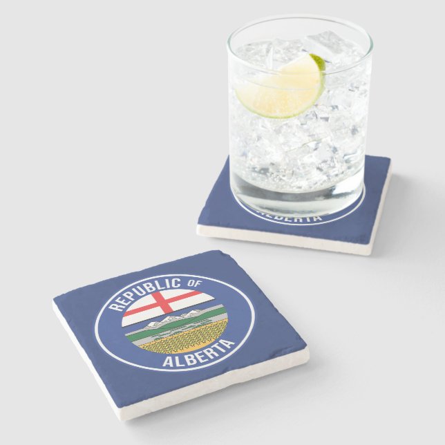 Dessous-de-verre En Pierre République de l'Alberta WEXIT (Côté)