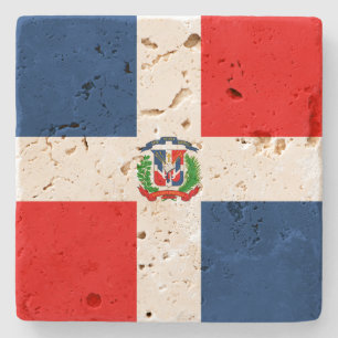 Dessous-de-verre En Pierre République Dominicaine Dessous de verre Drapeau Pi