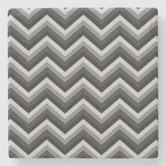 Dessous-de-verre En Pierre Rétro zigzag Chevron de motif (Devant)