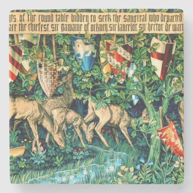 Dessous-de-verre En Pierre Roi médiéval Arthur William Morris (Devant)