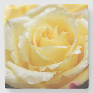 Dessous-de-verre En Pierre Rose jaune