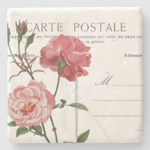 Dessous-de-verre En Pierre Rose rose rose rose rose rose de la carte postale 