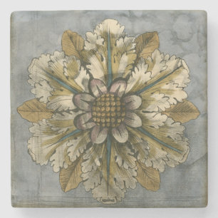 Dessous-de-verre En Pierre Rosette décorative de Demask sur l'arrière - plan