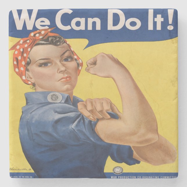 Dessous-de-verre En Pierre Rosie the Riveter (Devant)
